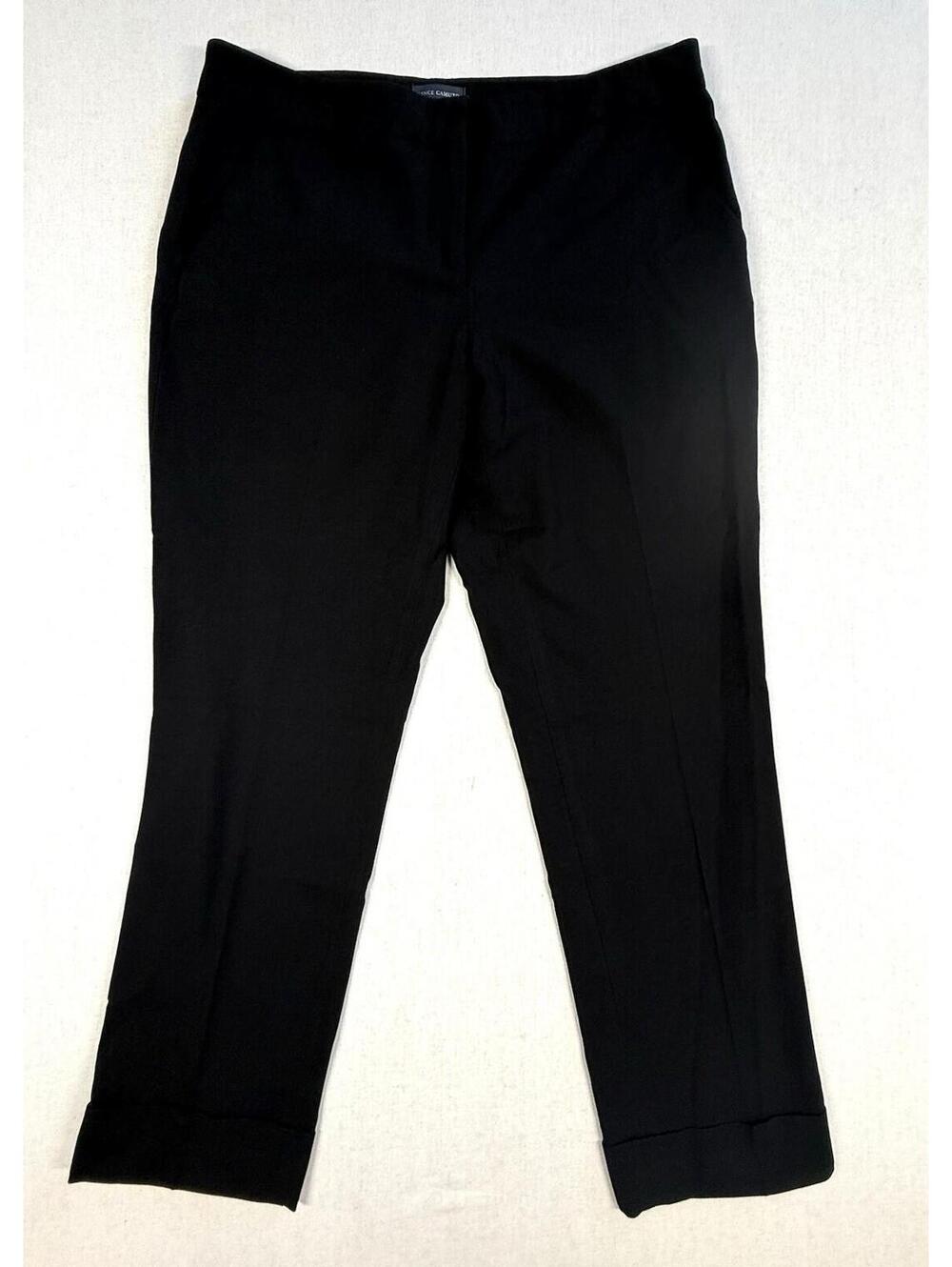 Vince Camuto Pants Women Sz 6 Black Career‎ Chino Dress Trousers Stretch